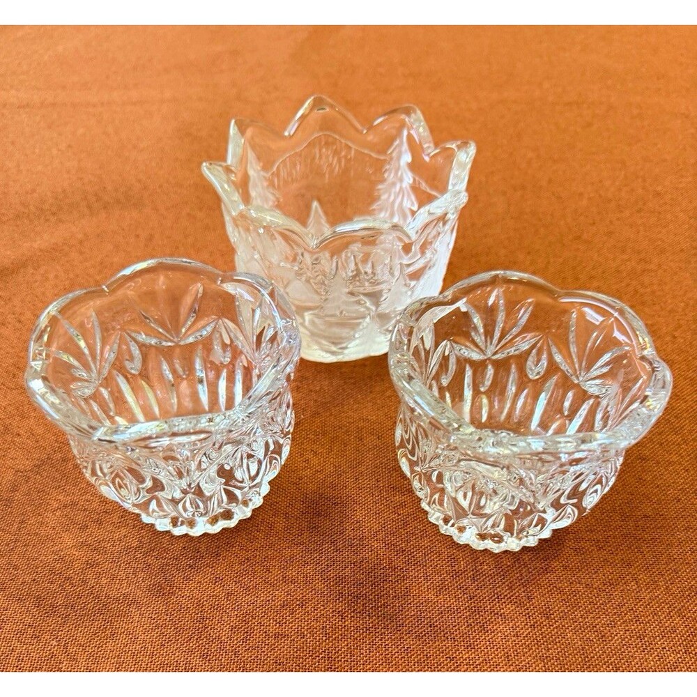 3 Lead Crystal Candle Holders - 2 Princess House, 1 Mikasa
